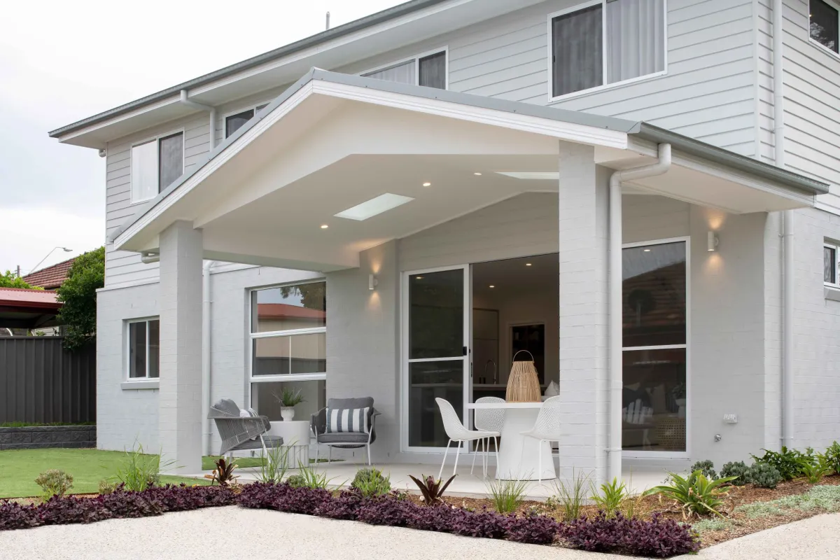 Alfresco entertaining area in a Montgomery home