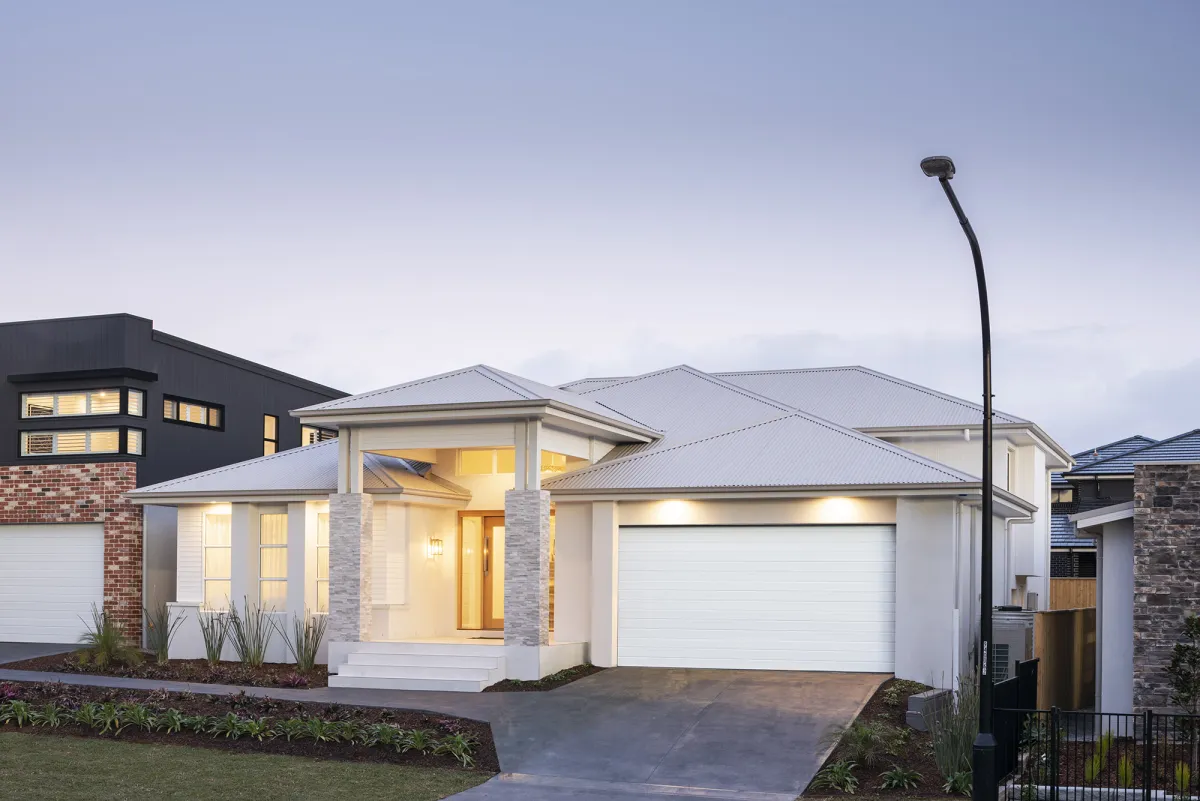 white clean colorbond roof