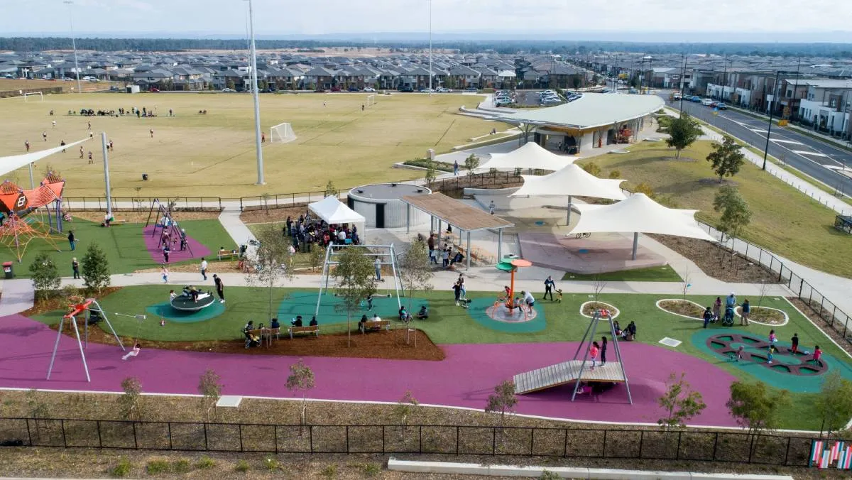 Overhead images of childeren at the park