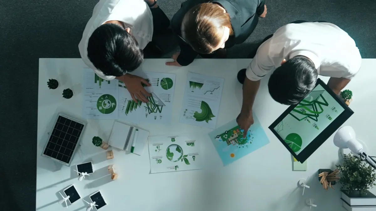 Top view of energy planning team