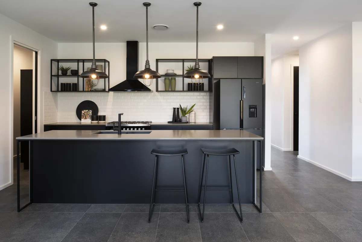 Kitchen in a Montgomery Homes narrow-block display home