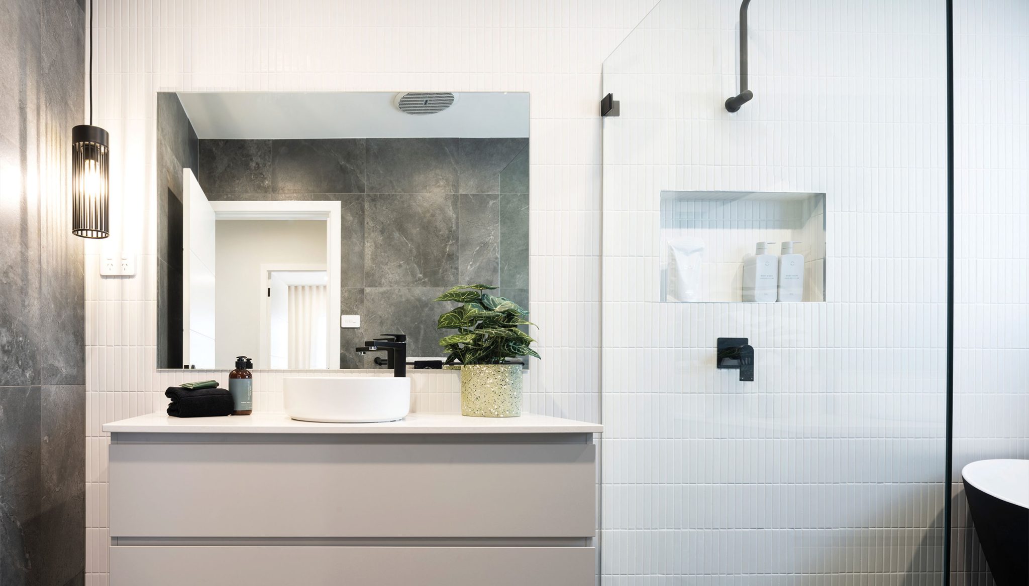 Main Bathroom: 20mm stone benchtop