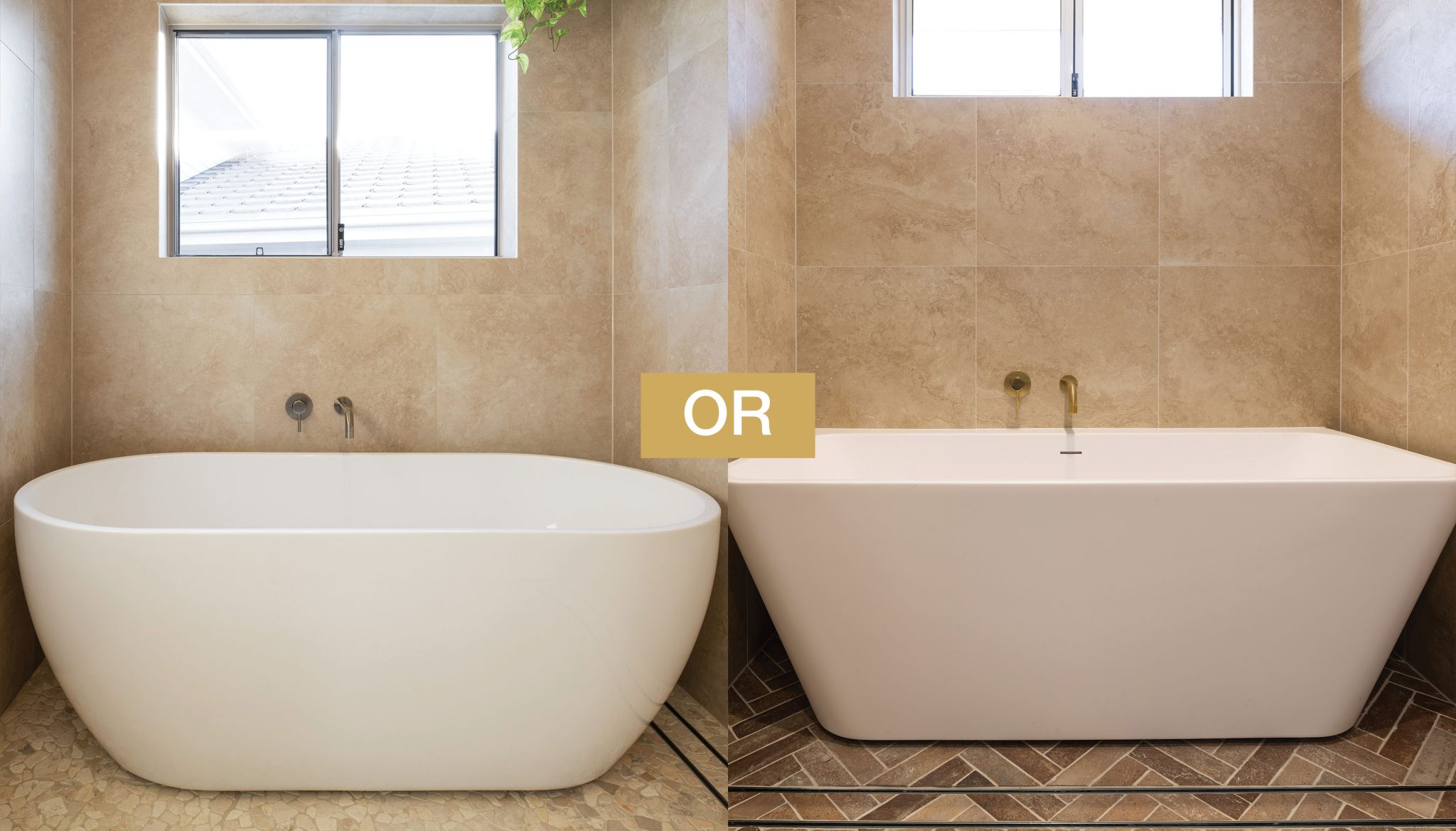 Main Bathroom: Freestanding OR Back-to-wall bath